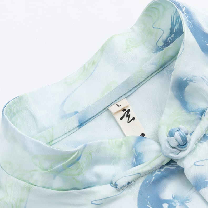 男性用の中華風カジュアルシャツ