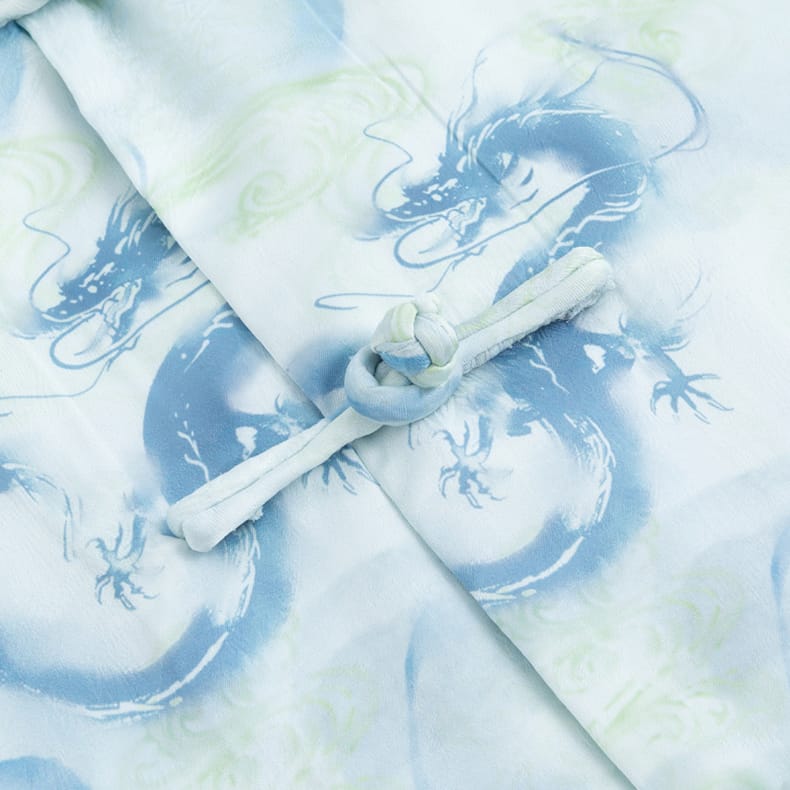 メンズのプリントカンフーシャツ