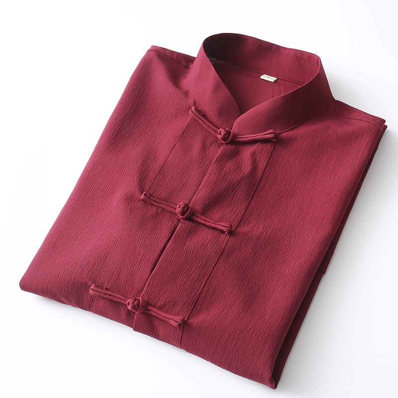 男性の半袖中国服ジャケット