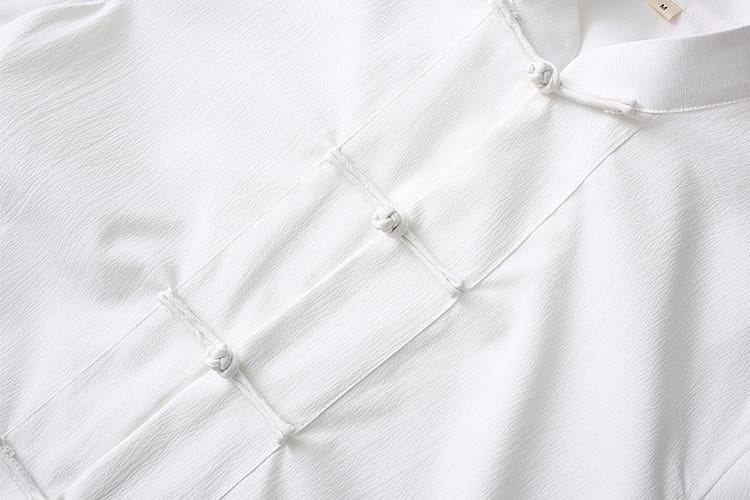 メンズの半袖チャイナボタン服