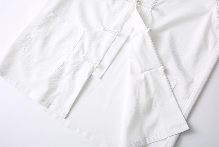 男性用の半袖カンフー服