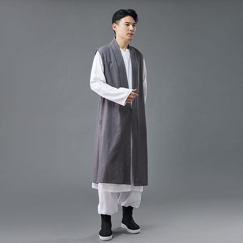 メンズのロング丈チャイナローブ