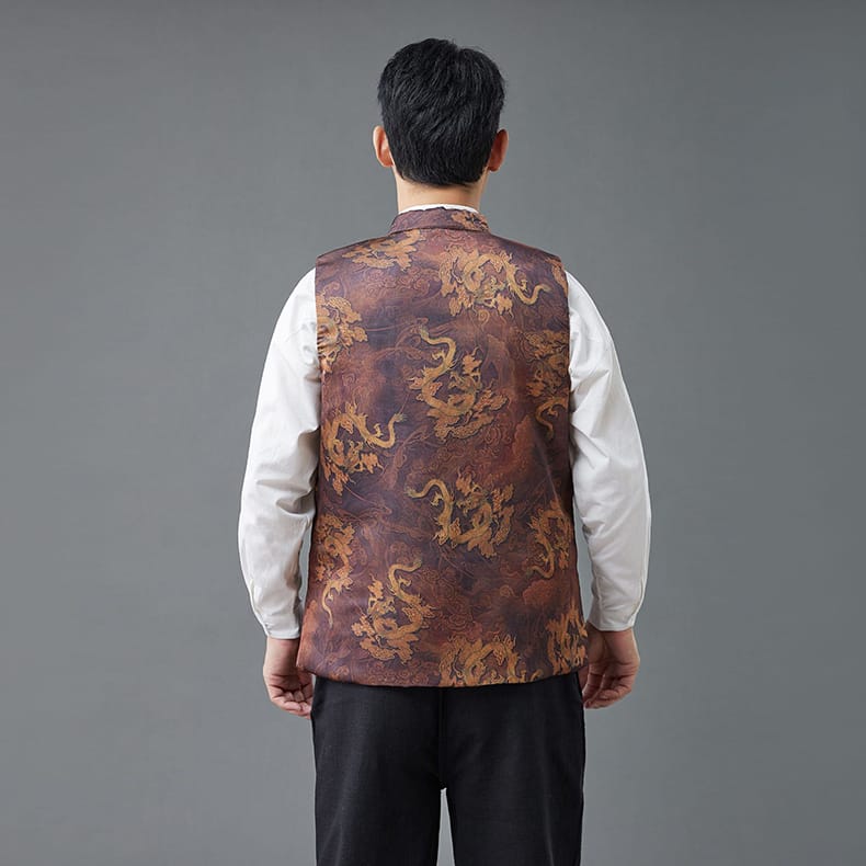 メンズのキルティングチャイナローブ