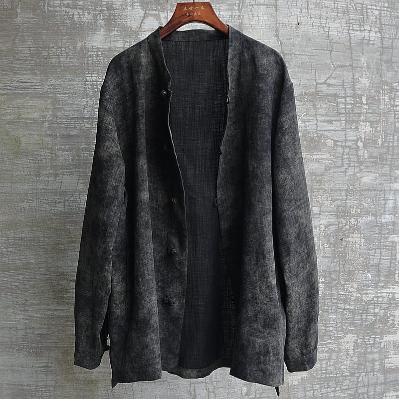 メンズの中華風カジュアルカーディガン