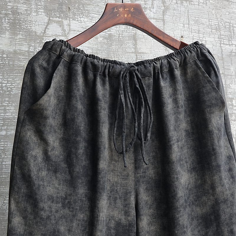 メンズの中華風カジュアルパンツ