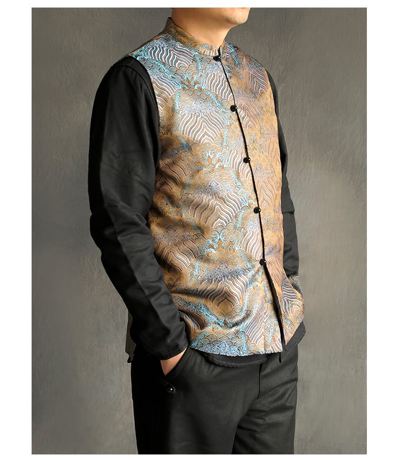 メンズのチャイナベスト