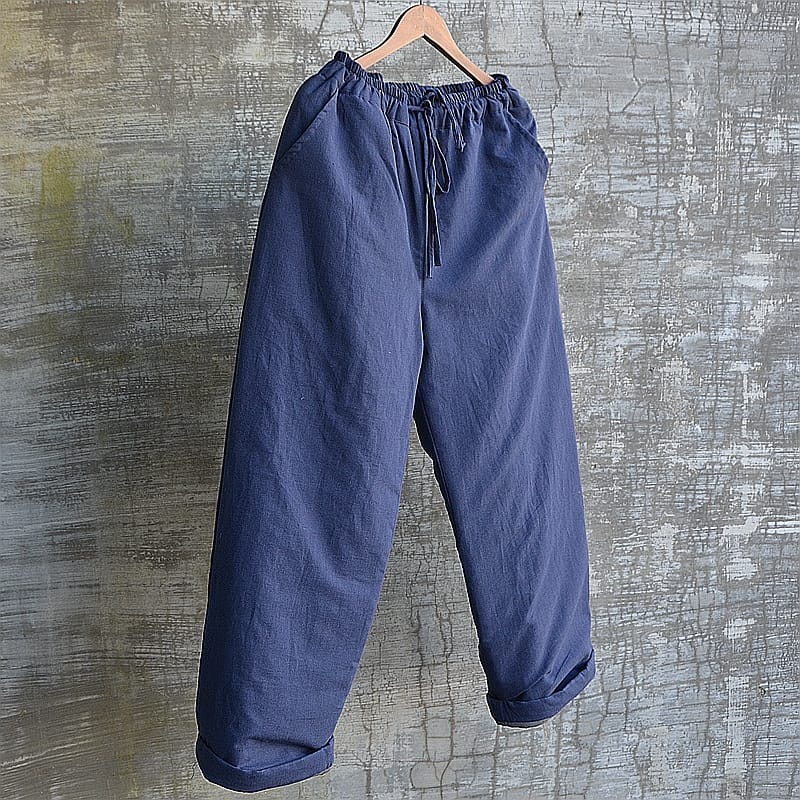 メンズの暖か防寒唐装パンツ