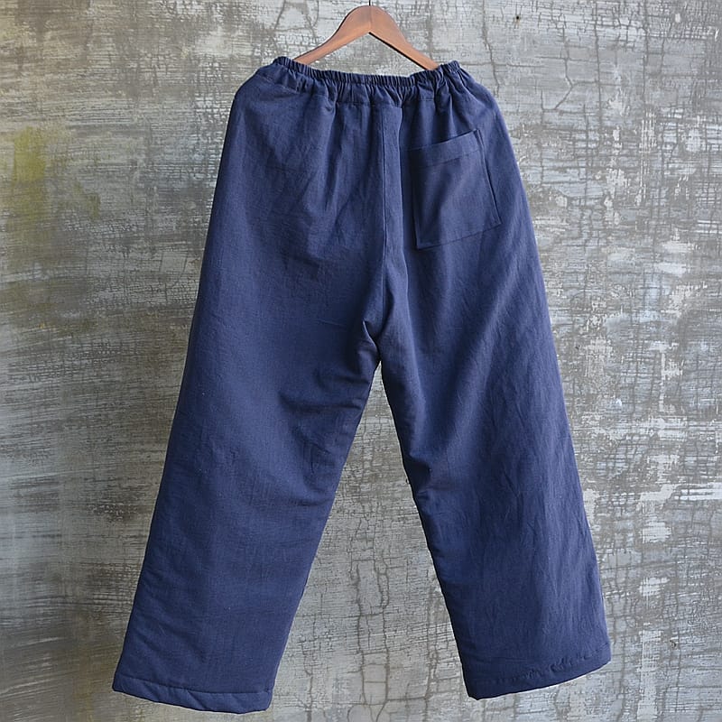 男性用のキルティングチャイナパンツ