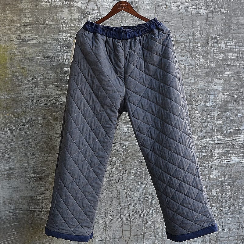 男性用のキルティング唐装パンツ