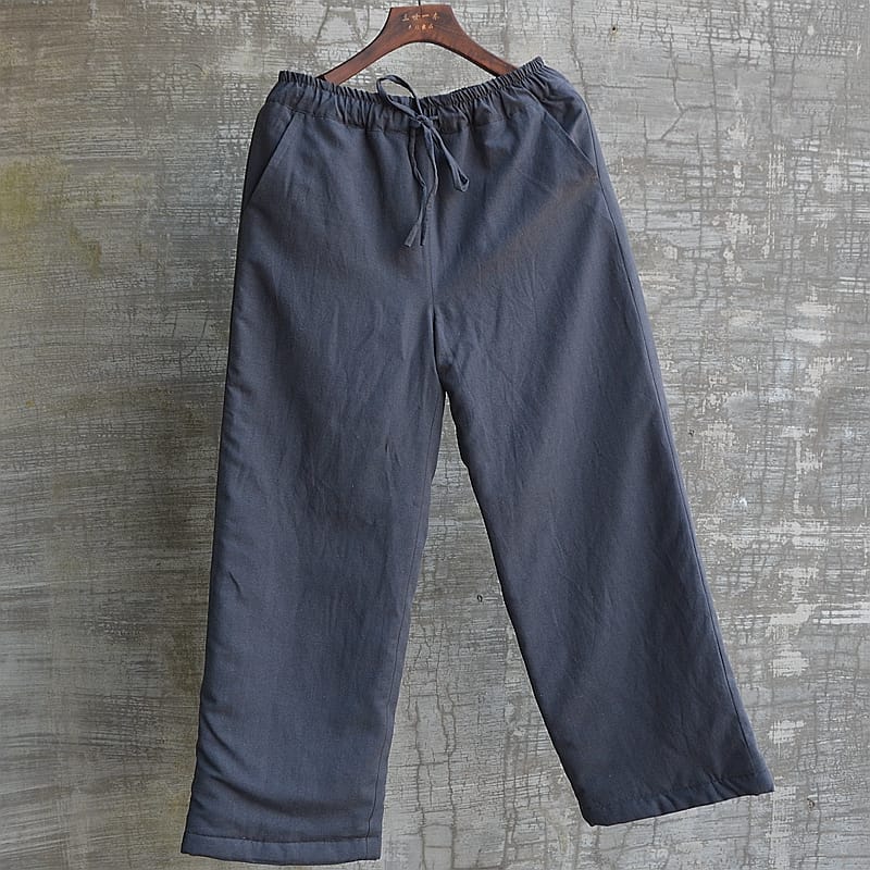 男性用の暖か防寒カンフーパンツ