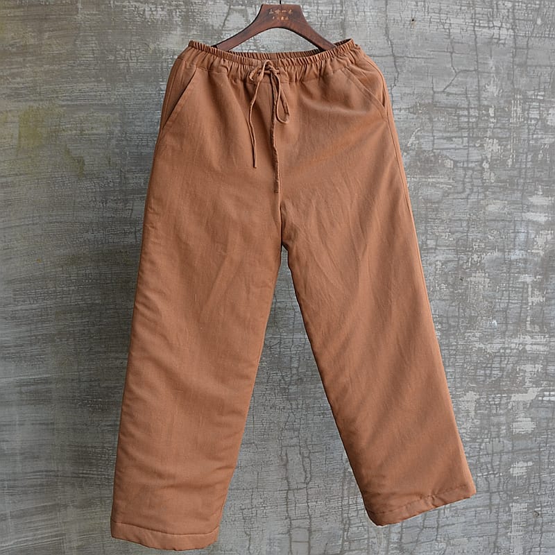 男性用の暖か防寒唐装パンツ