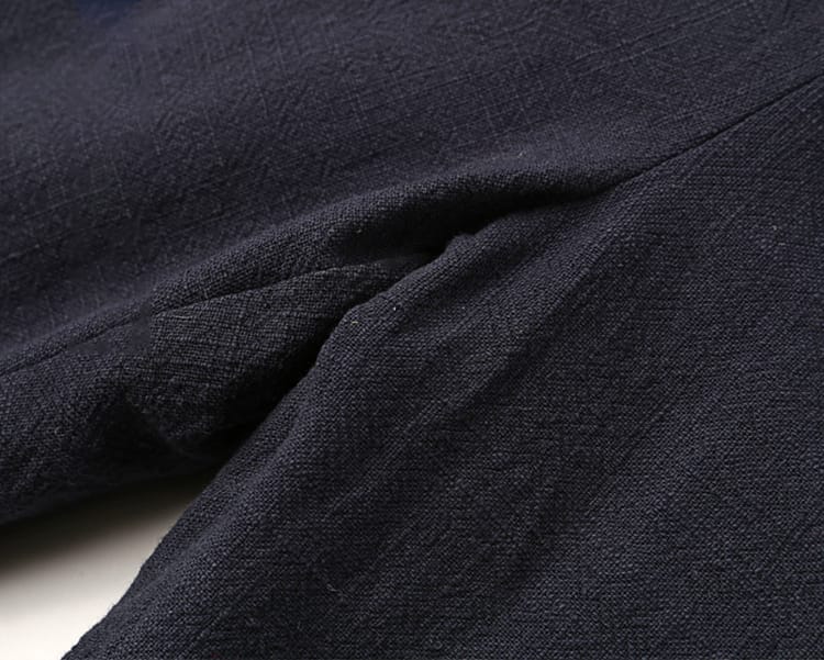 男性用のフリース裏起毛カンフーパンツ