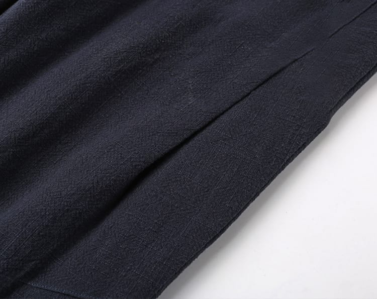 男性用のフリース裏起毛唐装パンツ