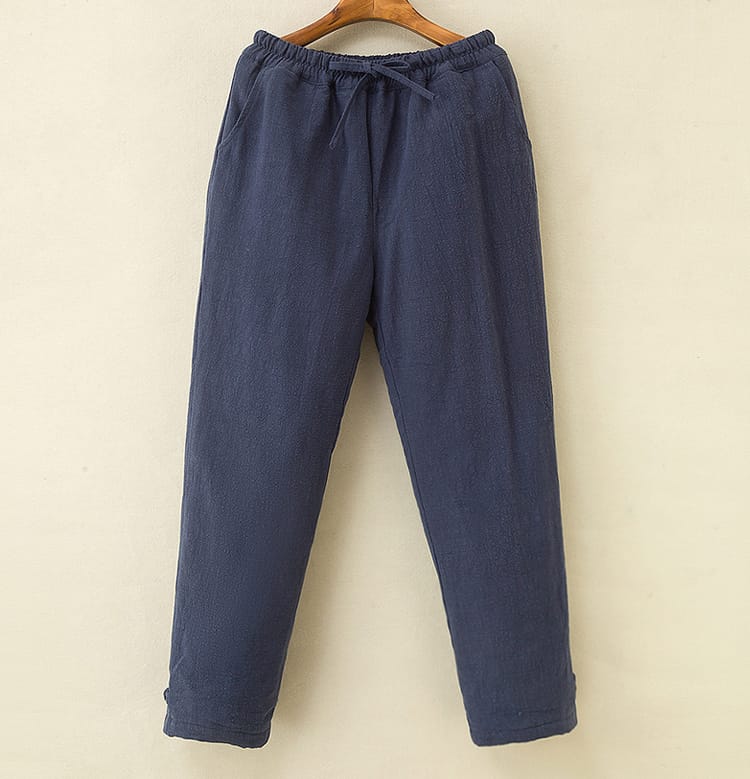 メンズの暖か防寒チャイナパンツ