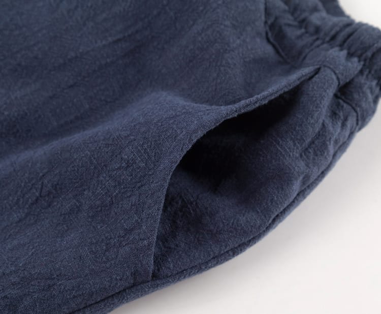 男性用の中綿キルティングカンフーパンツ