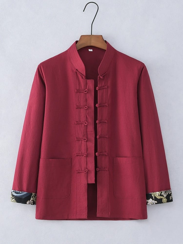 メンズのチャイナボタン服