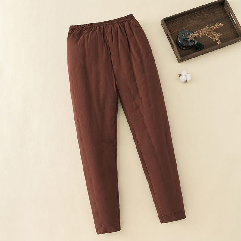 男性用の暖かチャイナパンツ