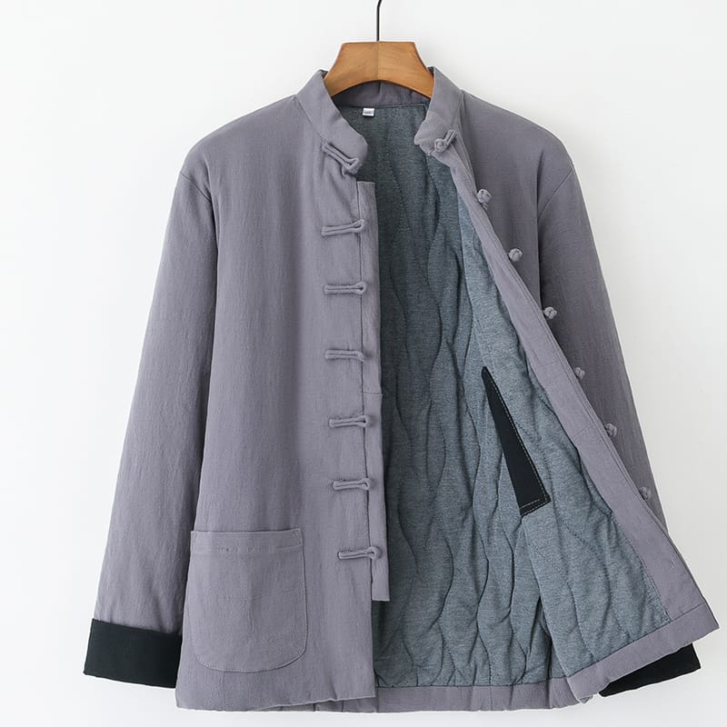 メンズの中華風の中綿ジャケット