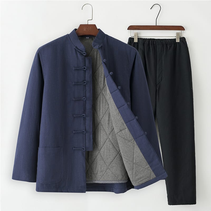 男性の中華風暖かスーツ