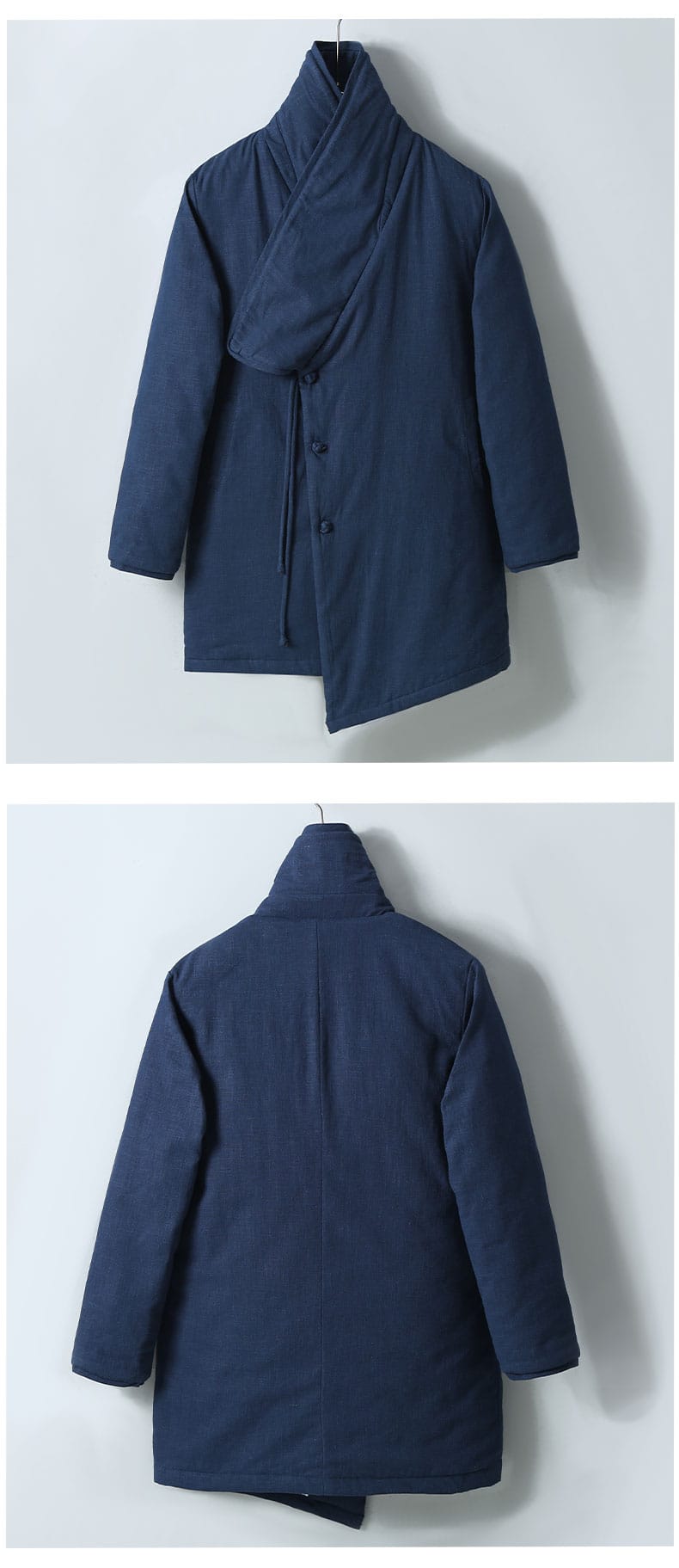 男性用の中国服防寒外着