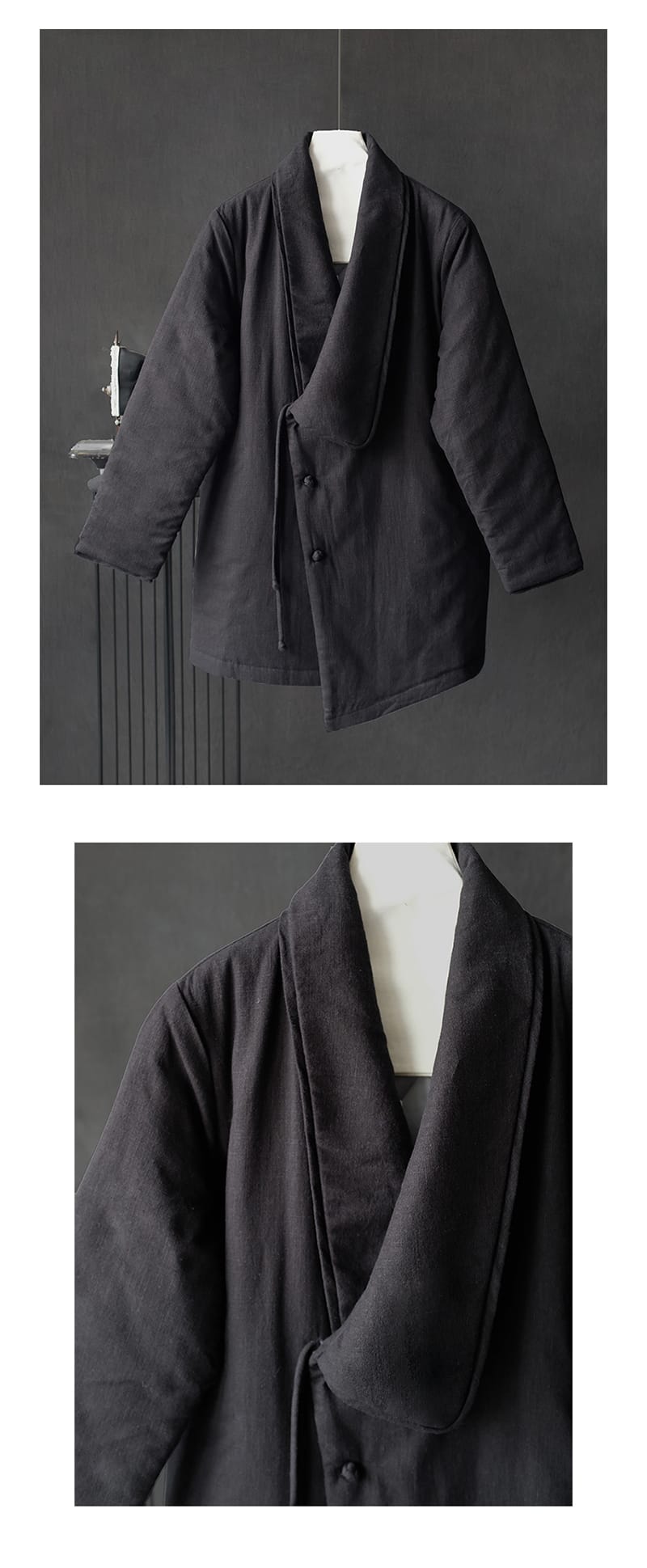 メンズの中綿チャイナ服