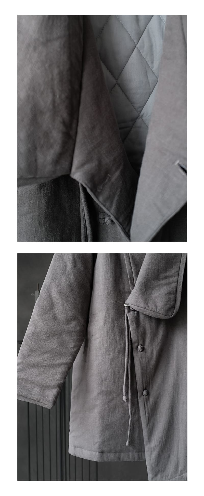 男性用の中綿漢服コート