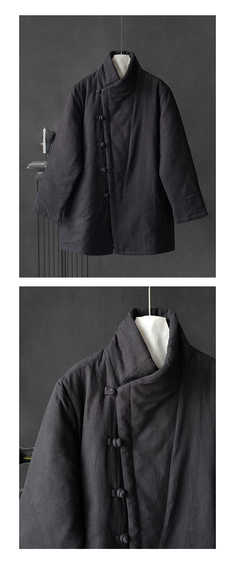 メンズの中綿チャイナ服