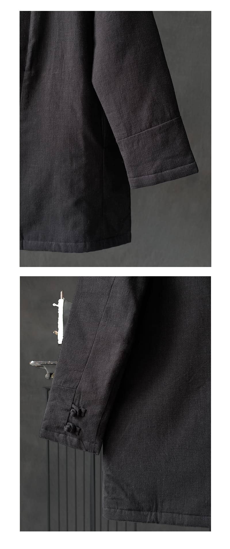 メンズの中綿チャイナジャケット