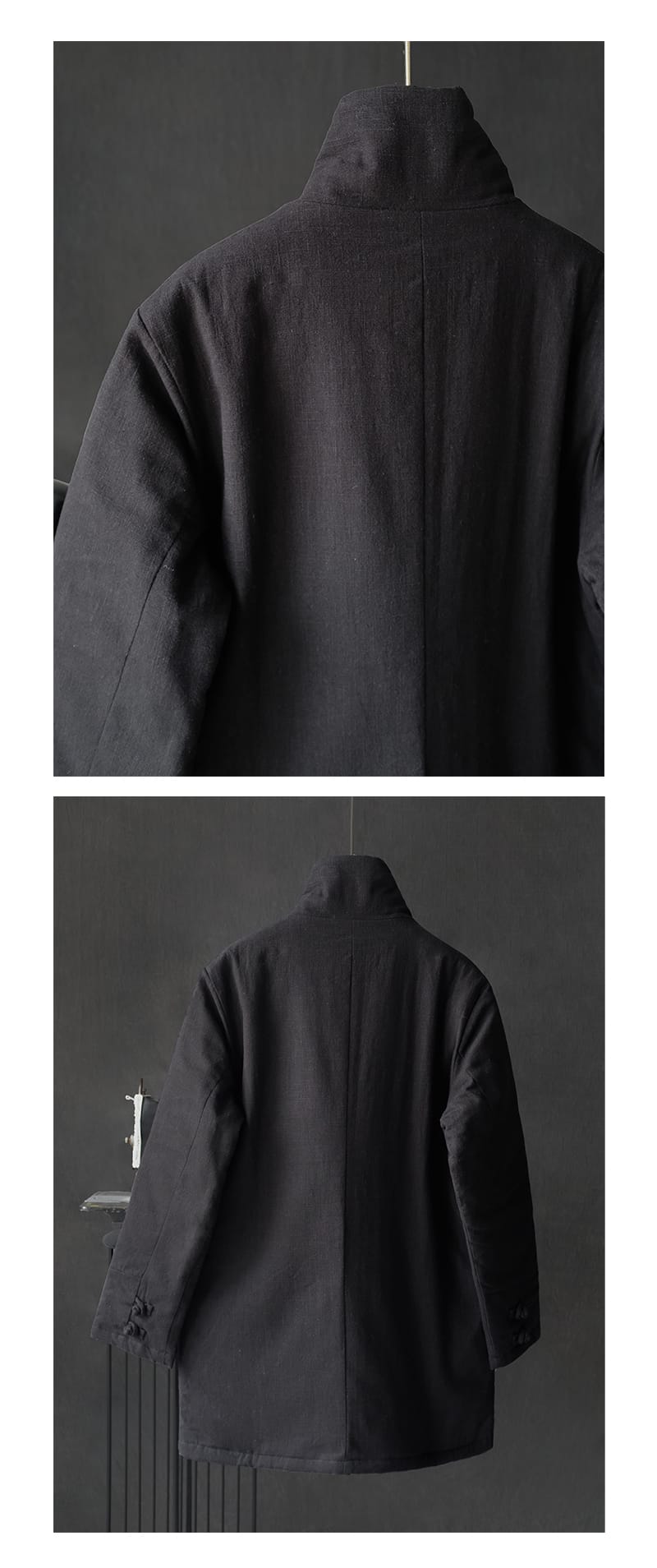 男性用の中綿チャイナジャケット