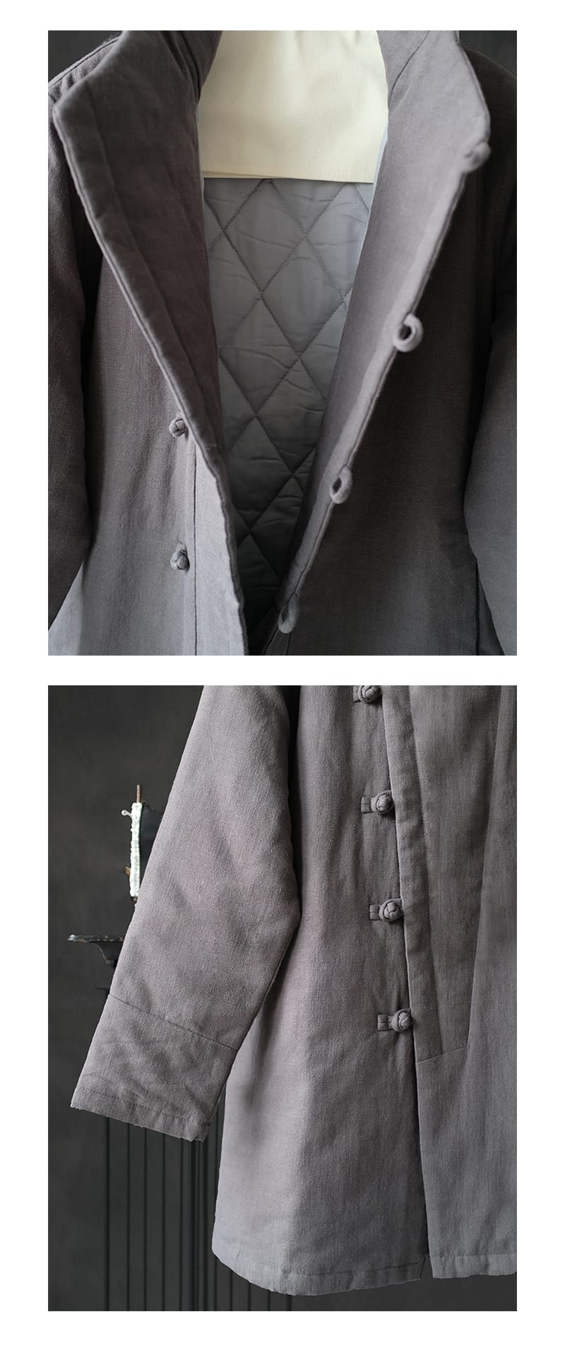 男性用の中綿漢服ジャケット