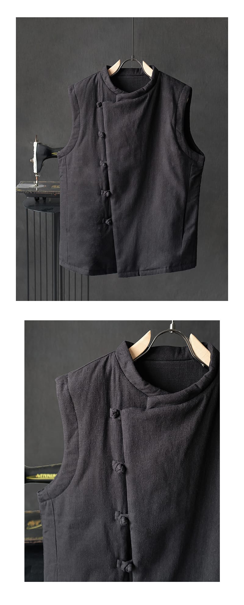 メンズの中綿チャイナ服