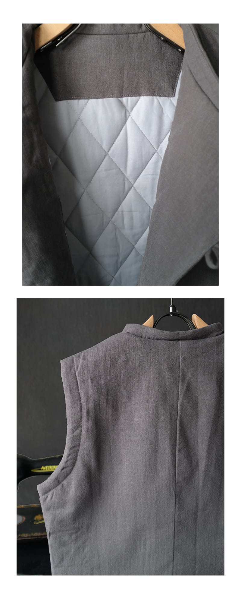 男性用の中綿漢服ベスト