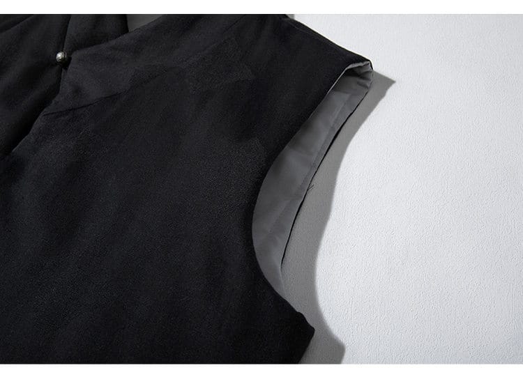 男性用の比翼前立てチャイナベスト