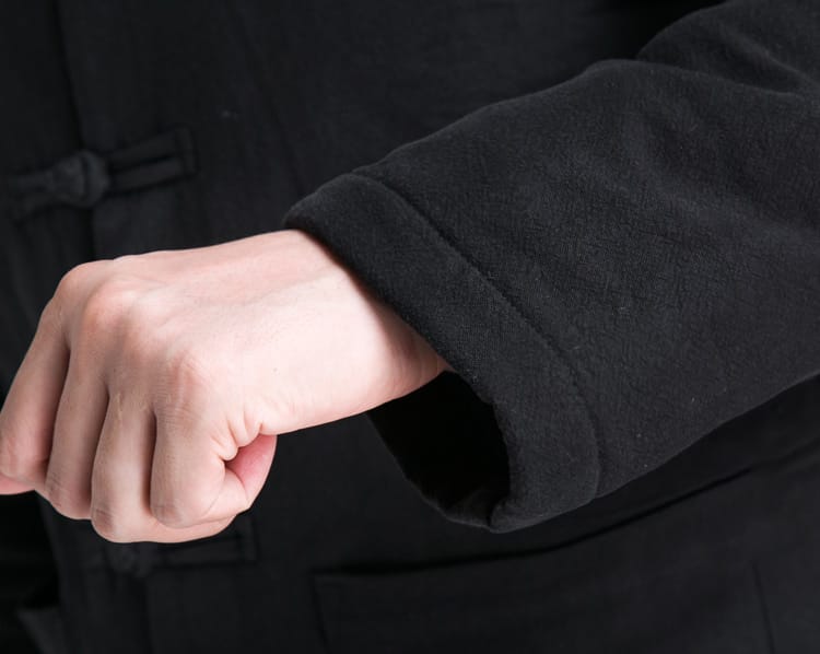 メンズの中華風中綿コート