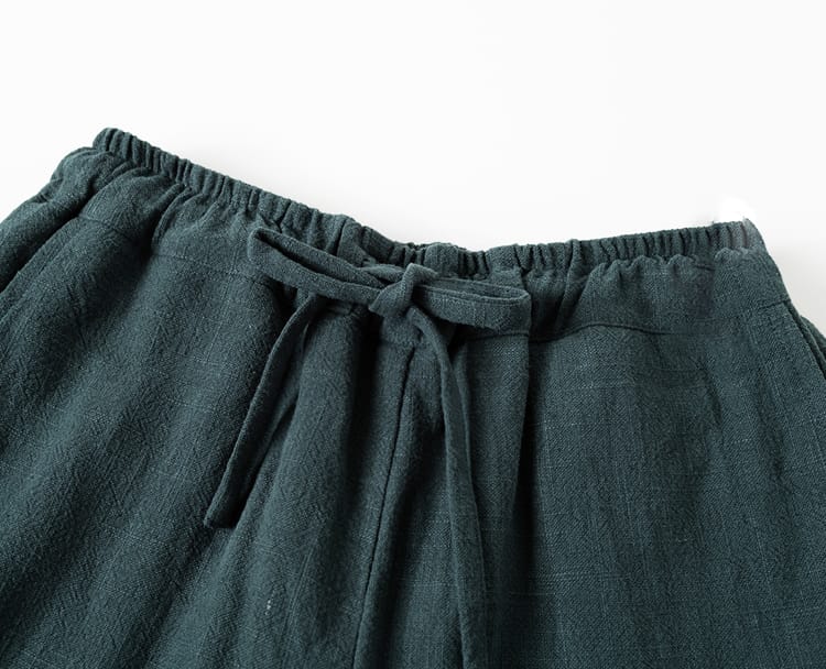 男性用のベルベット裏起毛チャイナパンツ