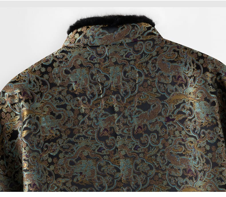 メンズのチャイナボタンコート