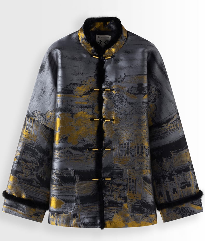 メンズの中綿チャイナジャケット