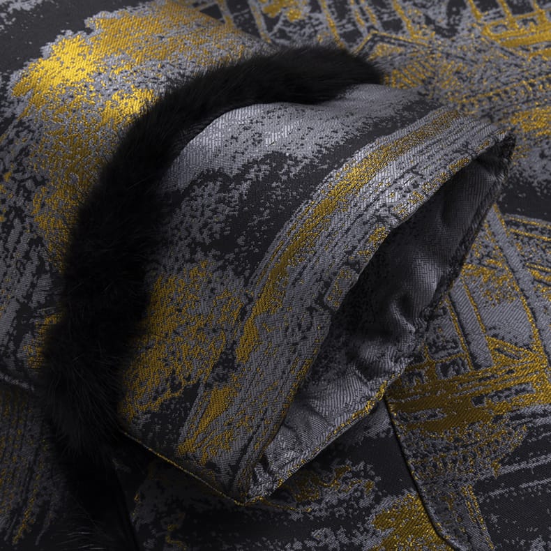 メンズの中華風中綿ジャケット