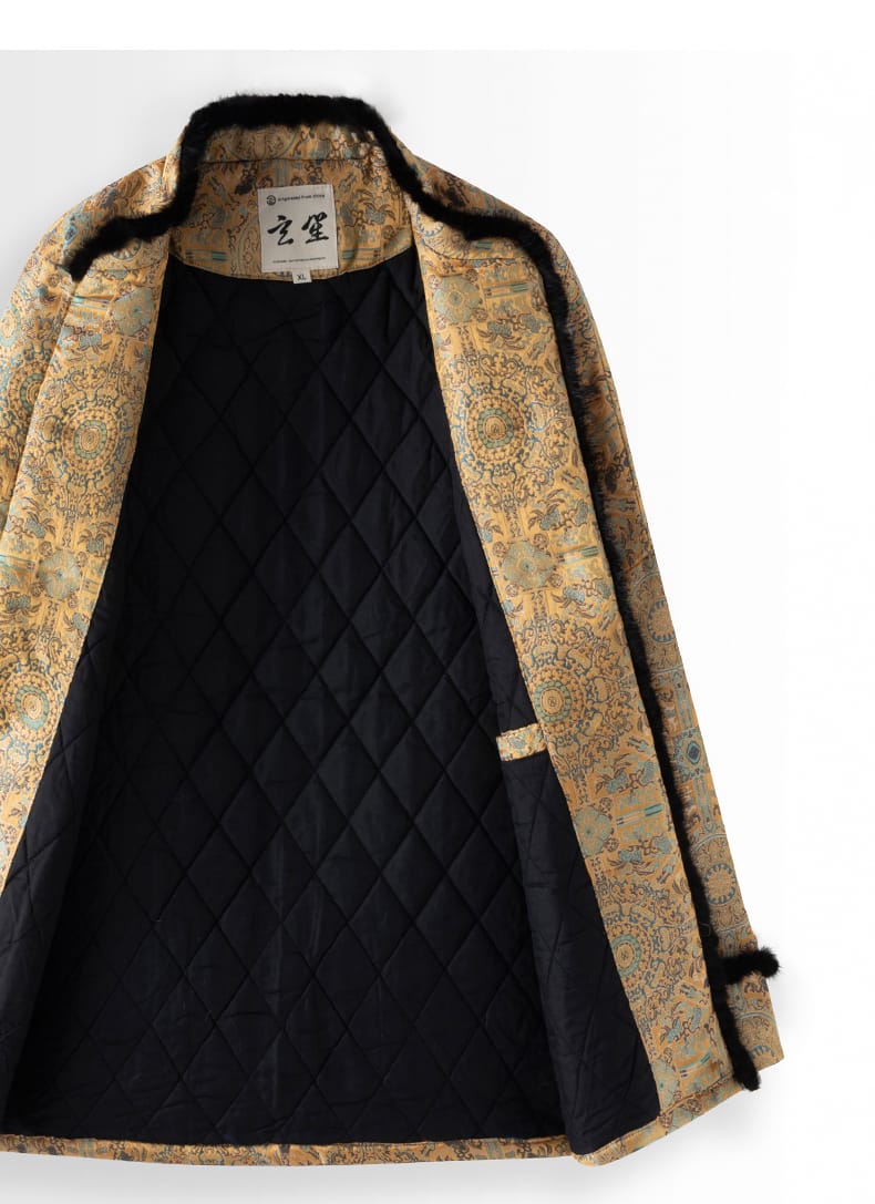 メンズの中綿チャイナジャケット