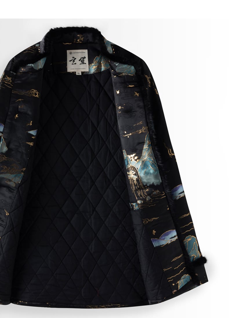 メンズの中綿チャイナジャケット