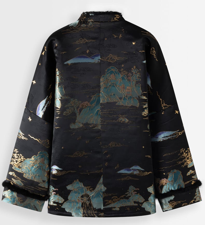 メンズの中華風中綿ジャケット