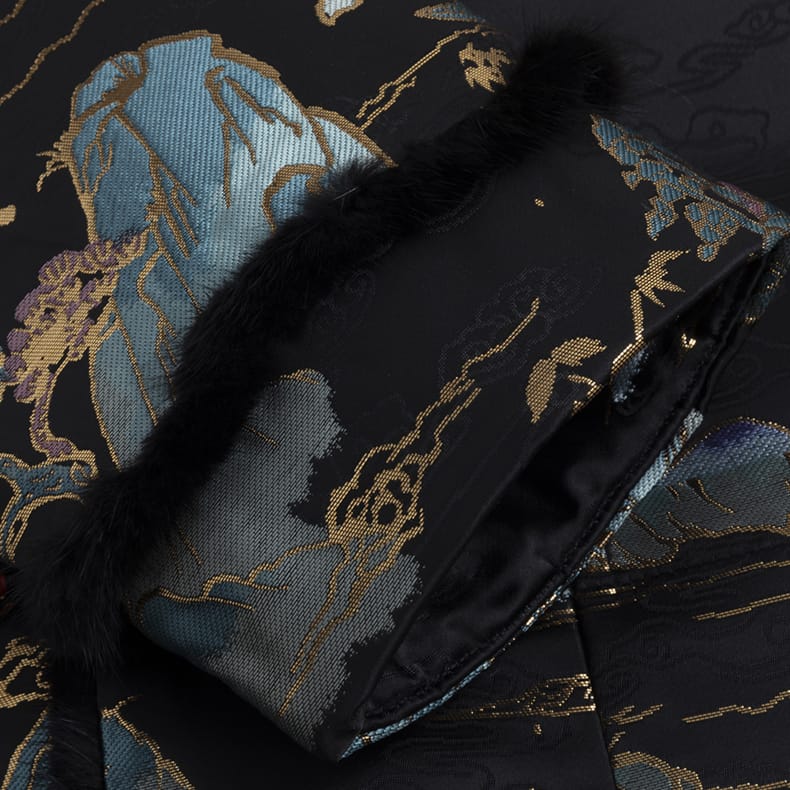 メンズの中華風中綿ジャケット