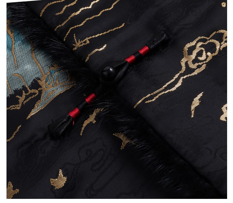 メンズの中華風中綿ジャケット