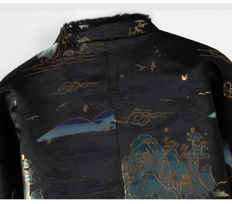 メンズの中華風中綿ジャケット