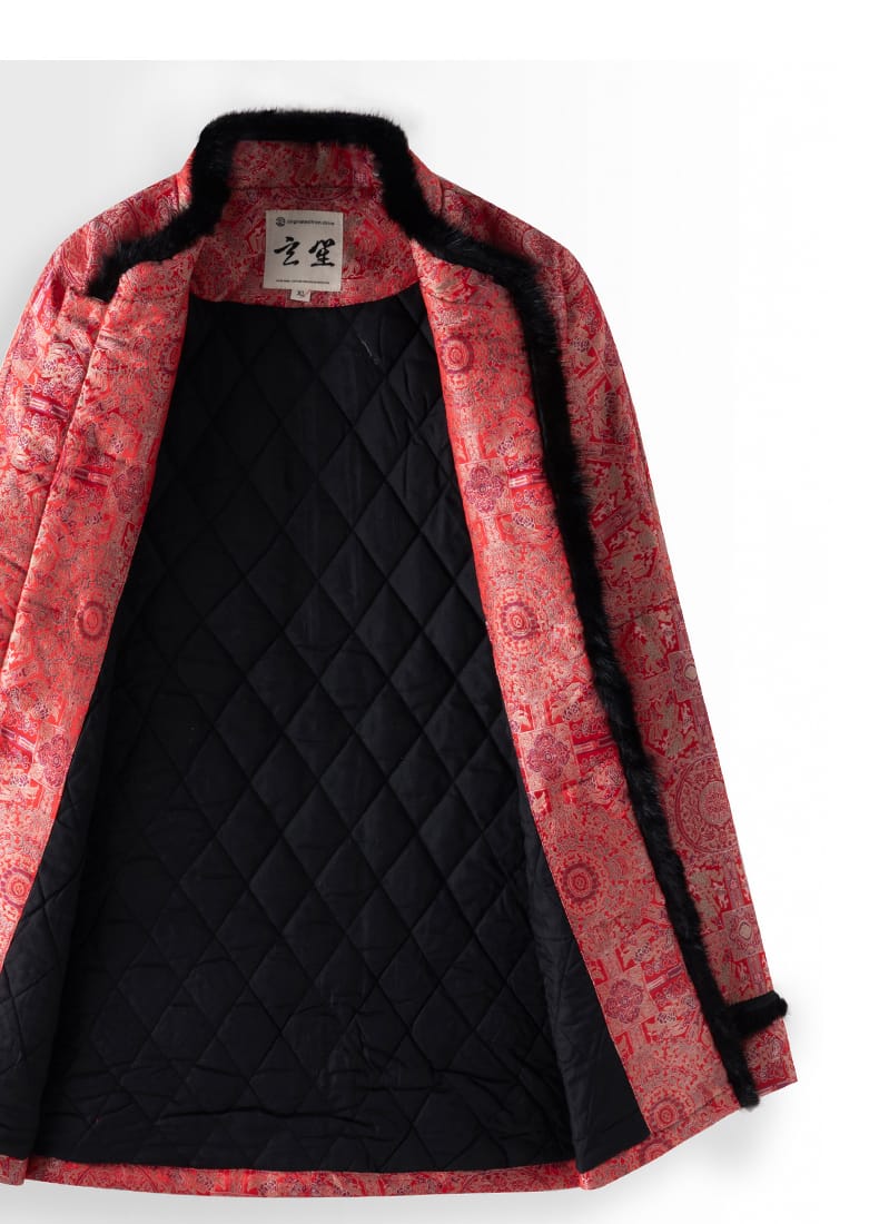 メンズの中綿チャイナジャケット