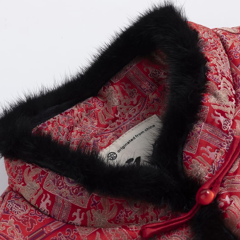 メンズの中華風中綿ジャケット