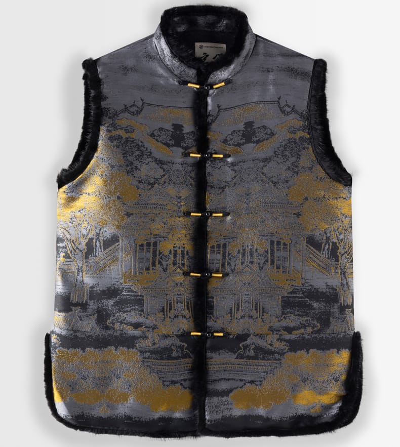 男性用の中綿チャイナベスト