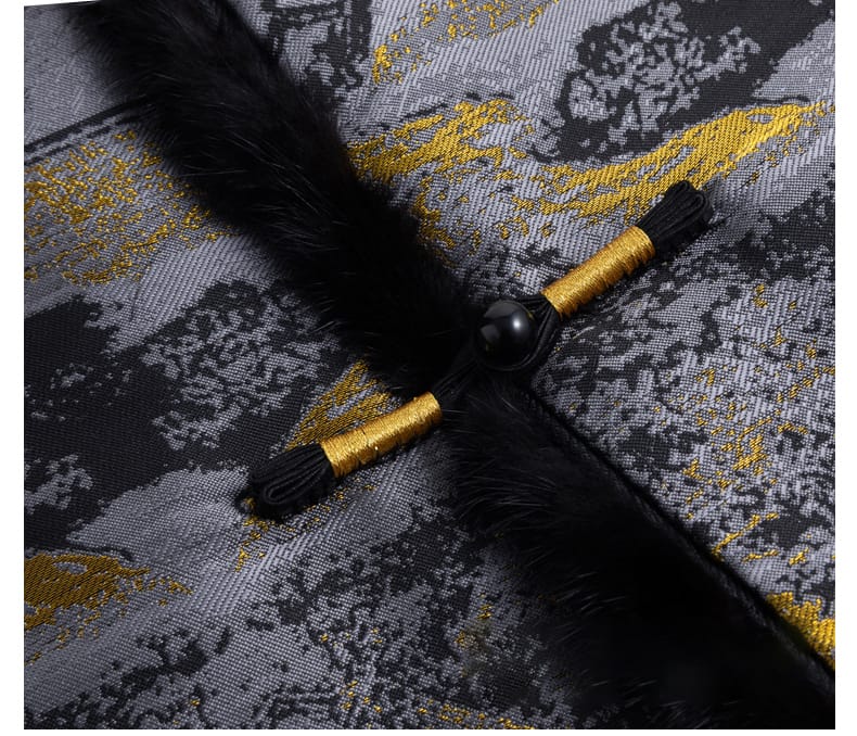 男性用の中華風中綿ベスト