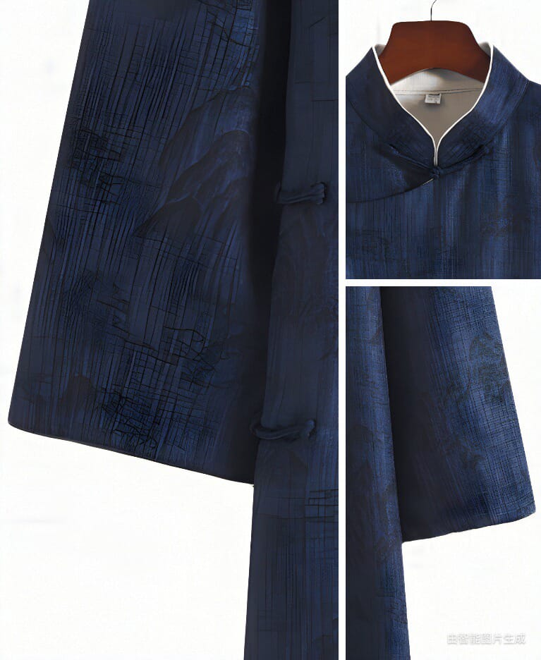 山水柄のチャンパオ