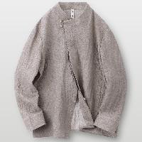 中国風の伝統的な唐装シャツ。カジュアルにもフォーマルにも合わせやすいデザインです。